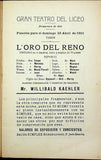 Teatro del Liceo - Wagner Festival - Full Ring Program Set 1911