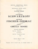 Schwarzkopf, Elisabeth - Fischer-Dieskau, Dietrich - Signed Program London 1954