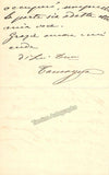 Tamagno, Francesco - Autograph Letter Signed 1897