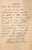 Sill Rogers, Frank - Autograph Letter Signed