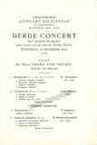 Vecsey, Franz von - Concert Program The Hague 1910