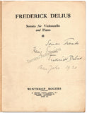 Delius, Frederick - Signed Score Cello and Piano Sonata 1920
