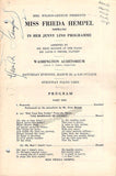 Hempel, Frieda - Signed Concert Program