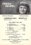 Singer Recitals at Carnegie Hall 1909-1925 - Lot of 10 Playbills