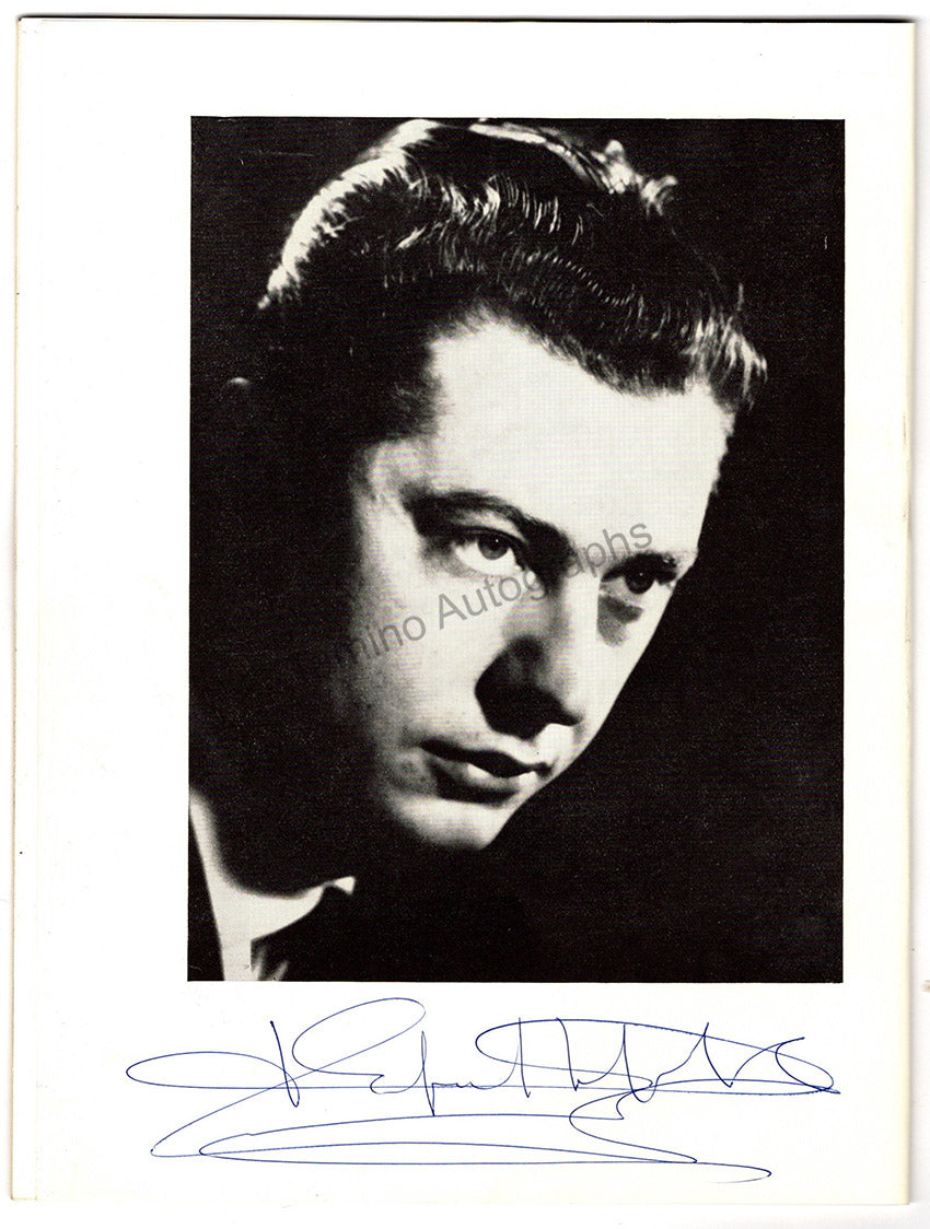 Rafael Fruhbeck De Burgos Nicolai Gedda Autographs Program Tamino