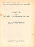 Furtwangler, Wilhelm - Concert Program Linz 1953