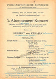 Karajan, Herbert von - Lot of 3 Programs Vienna Philharmonic 1945-1949