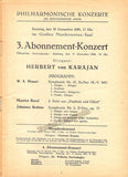 Karajan, Herbert von - Lot of 3 Programs Vienna Philharmonic 1945-1949