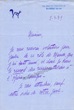 Vix, Genevieve - Autograph Letter Signed