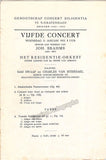 Swaap, Sam - Isterdael, Charles van - Concert Program The Hague 1933