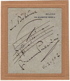 Puccini, Giacomo - Autograph Music Quote 1902