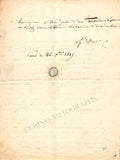 Duprez, Gilbert - Autograph Letter Signed 1845