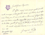 Verdi, Giuseppina - Autograph Note Signed 1897