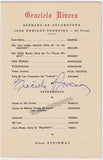 Rivera, Graciela - Signed Program Havana 1953