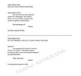 Mahler, Gustav - Autograph Note Signed