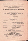 Knappertsbusch, Hans - Program Lot 1923-1942