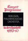 Knappertsbusch, Hans - Berlin Philharmonic Program 1940