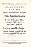 Knappertsbusch, Hans - Berlin Philharmonic Program 1940