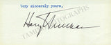 Truman, Harry S. - Signed Card