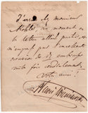 Wieniawski, Henryk - Autograph Note Signed 1854