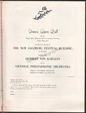 Karajan, Herbert von - Vienna Opera Ball Program - New York 1959