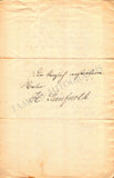 Steinfurth, Hermann - Autograph Letter Signed 1872