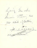 Leonard, Hubert - Autograph Notes Signed