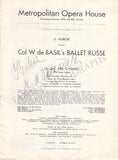 Baronova, Irina - Signed Program Metropolitan 1937