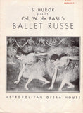 Baronova, Irina - Signed Program Metropolitan 1937