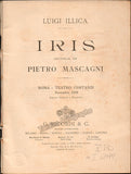 Iris - World Premiere Program with Libretto - Rome 1898