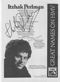 Perlman, Itzhak - Signed Program London 1981