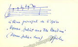 Fischer, Jean Frank - Autograph Music Quote Signed
