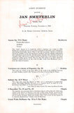 Smeterlin, Jan - Signed Program Boston 1960