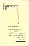 Heifetz, Jascha - Concert Program Amsterdam 1938