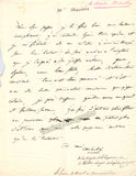 Martin, Jean-Blaise - Autograph Letter Signed + Notes from an examination of musical pupils