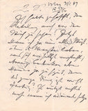 Brahms, Johannes - Autograph Letter Signed 1887
