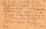 Brahms, Johannes - Autograph Note Signed 1895