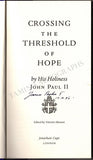 John Paul II - Signed Book "Crossing the Threshold of Hope"