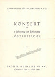 Krips, Josef - Concert Program Vienna 1946