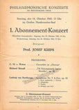 Krips, Josef - Concert Program Vienna 1946
