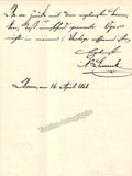 Tichatschek, Josef Aloys - Autograph Letter Signed to N. Simrock 1868