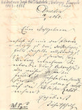 Tichatschek, Josef Aloys - Autograph Letter Signed to N. Simrock 1868