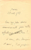 Massenet, Jules - Autograph Letter Signed 1887