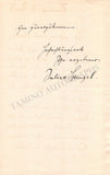 Spengel, Julius - Autograph Letter Signed 1882