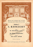 Bohm, Karl - Solomon, W. - Concert Playbill Vienna 1947