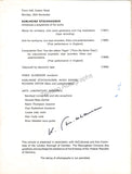 Stockhausen, Karlheinz - Signed Program London 1968