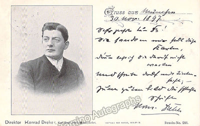 Dreher, Conrad - Signed Photograph 1897