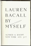 Bacall, Lauren - Signed Book "By Myself"