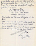 Winters, Lawrence - Autograph Letter Signed 1957