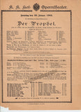 Hof-Operntheater Vienna - Set of 7 Playbills 1891-1903